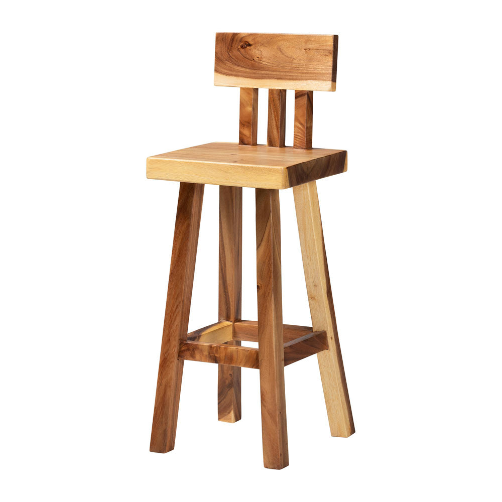 bali & pari - Luli Bar Stool in Natural Brown - Luli-Natural/Wooden-BS view 1