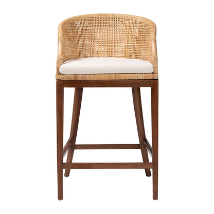 bali & pari - Lumajang Bar Stool in Light Honey/White/Walnut Brown - Lumajang-Light Honey/Light Brown Rattan-BS view 2