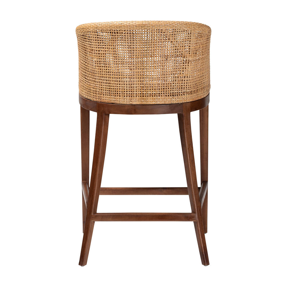 bali & pari - Lumajang Bar Stool in Light Honey/White/Walnut Brown - Lumajang-Light Honey/Light Brown Rattan-BS view 4