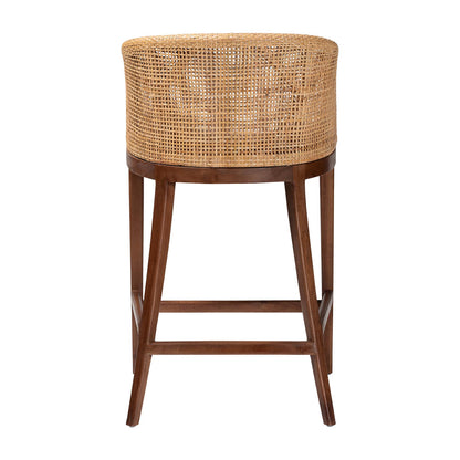 bali & pari - Lumajang Bar Stool in Light Honey/White/Walnut Brown - Lumajang-Light Honey/Light Brown Rattan-BS view 4