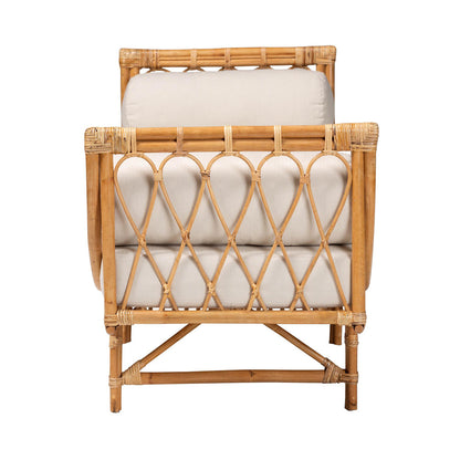 bali & pari - Macias Daybed in White/Natural Brown - DCWH10011-Light Honey Rattan-Charmilla Daybed view 3