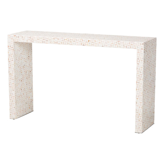 bali & pari - MagaraConsole Table in Light Beige/Ivory - F2508-FT23-MOP-Console Table view 1