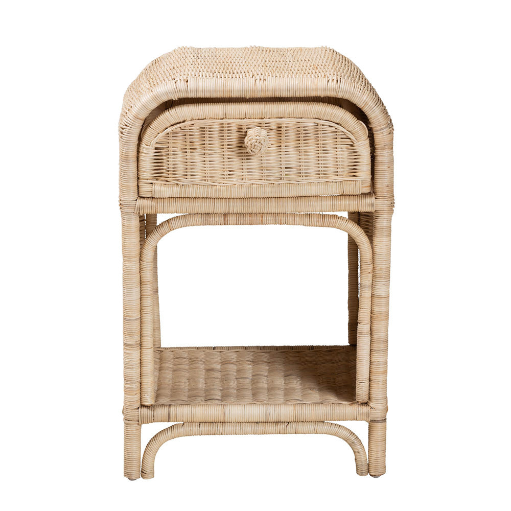 bali & pari - Magni Nightstand in Natural Brown - WS024-Rattan-NS view 3