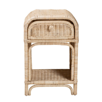bali & pari - Magni Nightstand in Natural Brown - WS024-Rattan-NS view 3