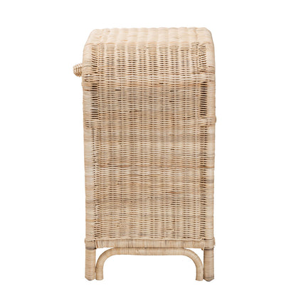 bali & pari - Magni Nightstand in Natural Brown - WS024-Rattan-NS view 4