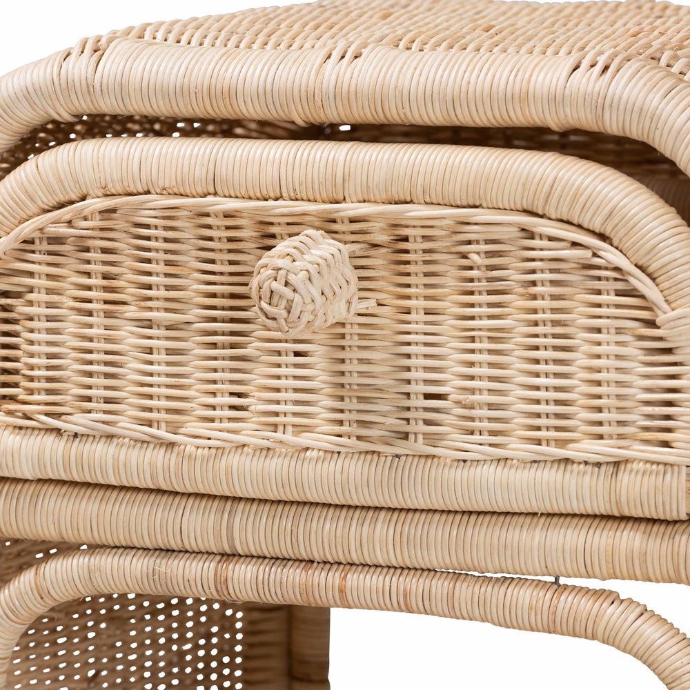 bali & pari - Magni Nightstand in Natural Brown - WS024-Rattan-NS view 5