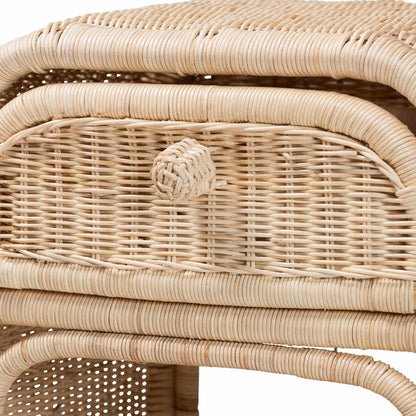 bali & pari - Magni Nightstand in Natural Brown - WS024-Rattan-NS view 5