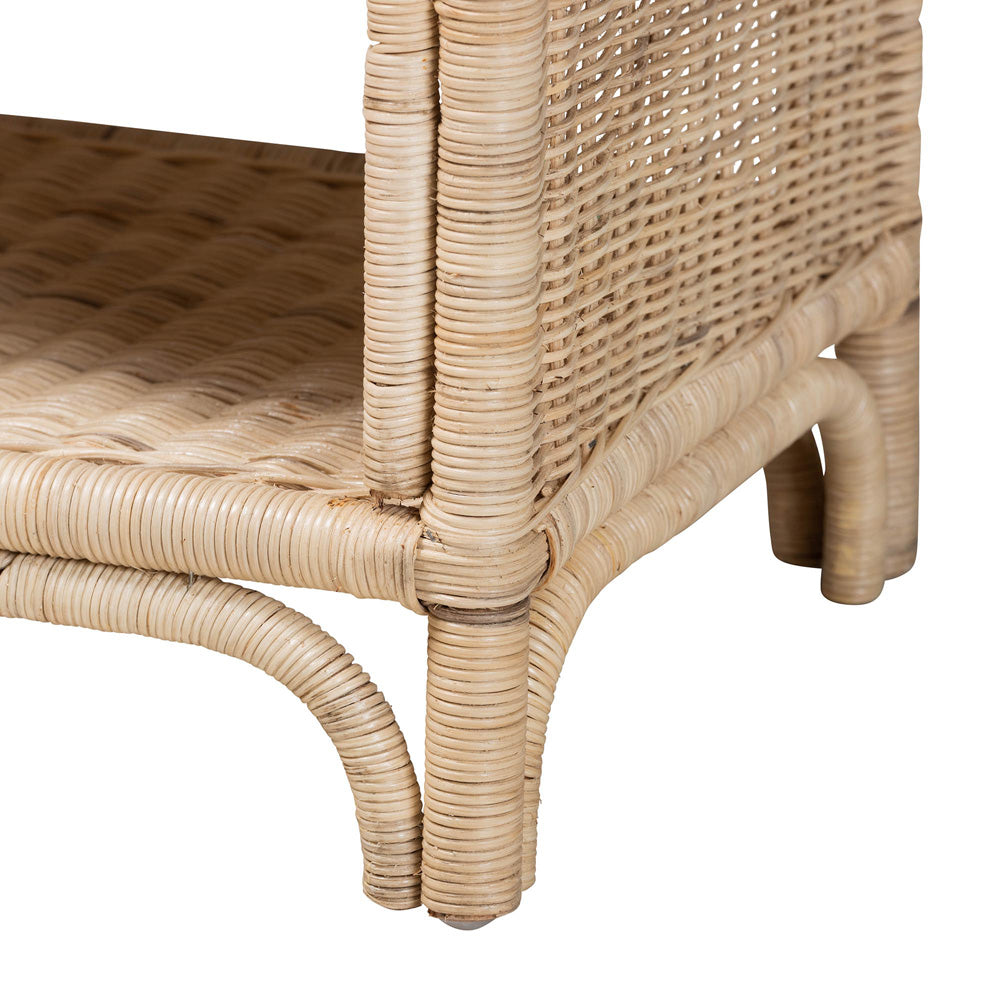 bali & pari - Magni Nightstand in Natural Brown - WS024-Rattan-NS view 6