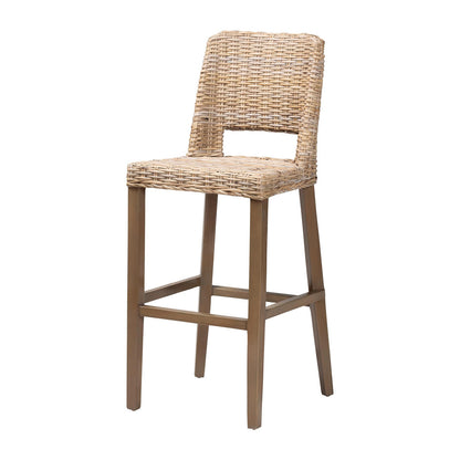 bali & pari - Magy Bar Stool in Kubu Grey/Rustic Taupe - Magy-Grey Natural-BS view 1