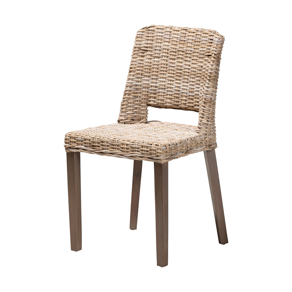 bali & pari - Magy Dining Chair in Greywashed/Brown - Magy-Grey Natural-DC view 1