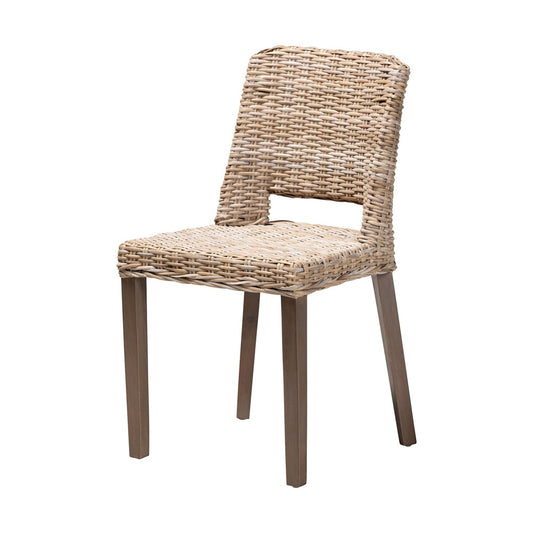 bali & pari - Magy Dining Chair in Greywashed/Brown - Magy-Grey Natural-DC view 1