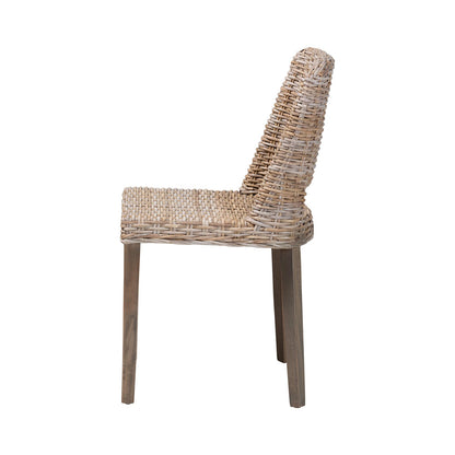 bali & pari - Magy Dining Chair in Greywashed/Brown - Magy-Grey Natural-DC view 3