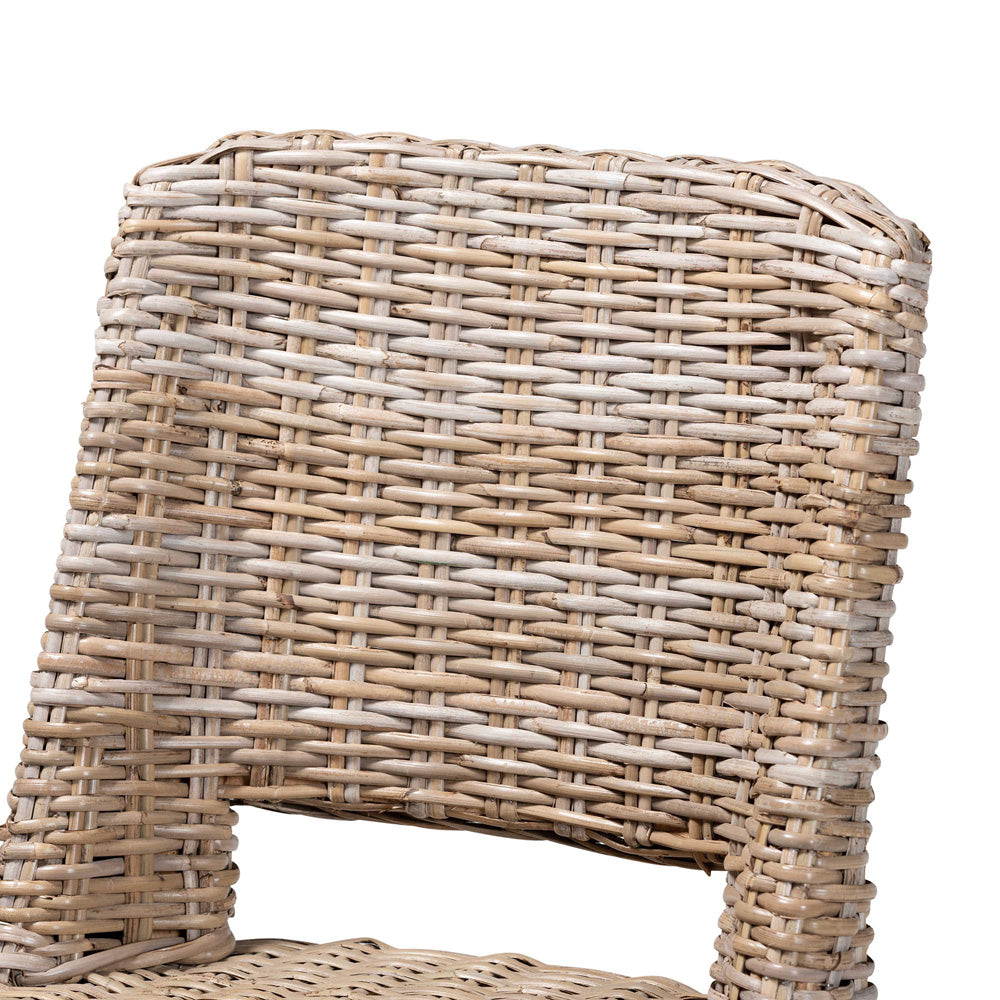 bali & pari - Magy Dining Chair in Greywashed/Brown - Magy-Grey Natural-DC view 5