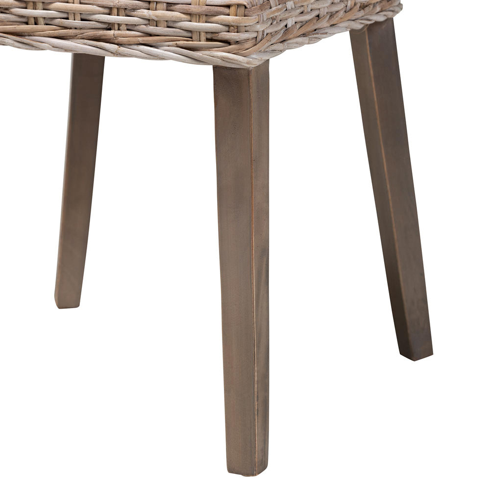 bali & pari - Magy Dining Chair in Greywashed/Brown - Magy-Grey Natural-DC view 6