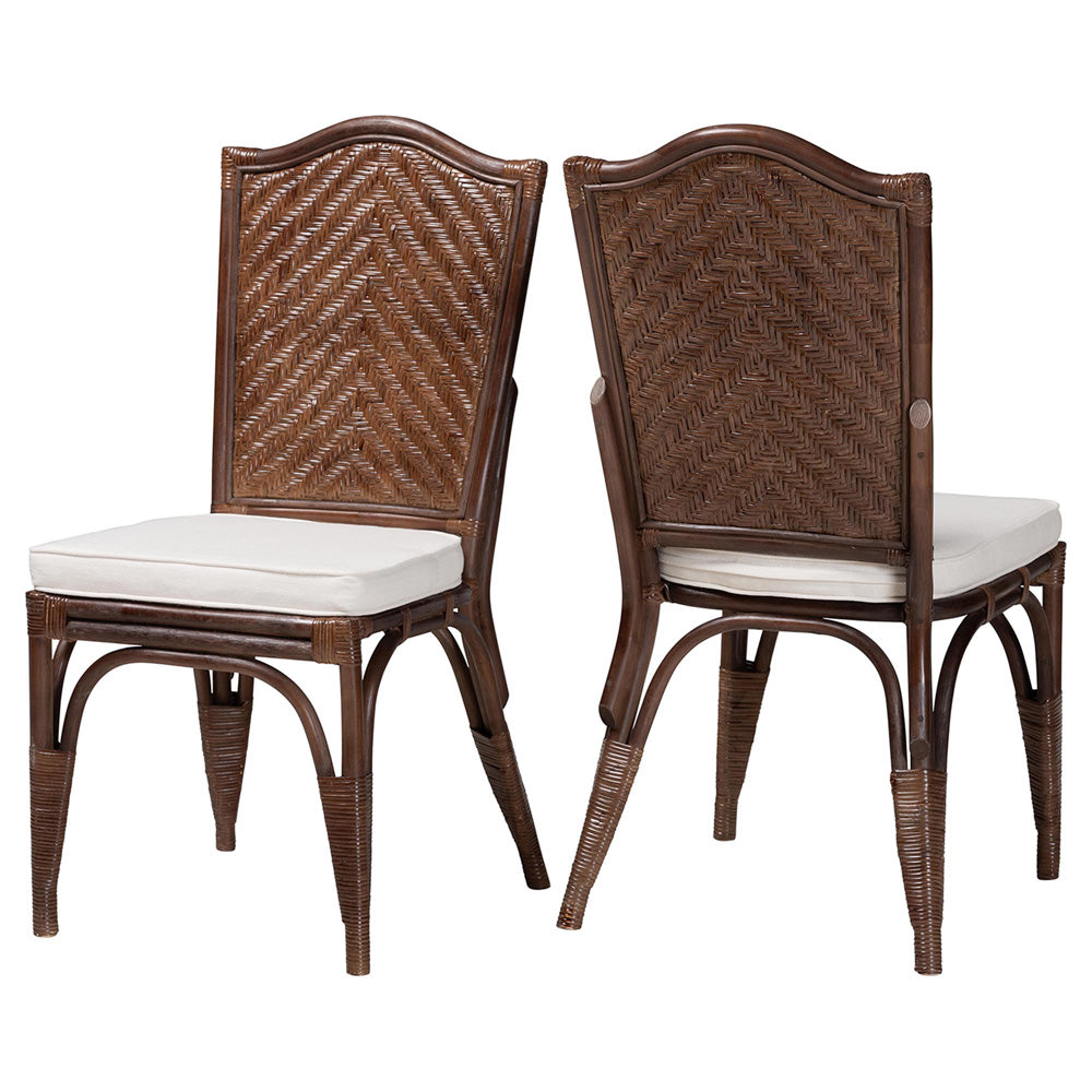 bali & pari - MahdisDining Chair in Coffee Bean - WS231-Coffee Bean/Rattan-Cushion-DC view 1