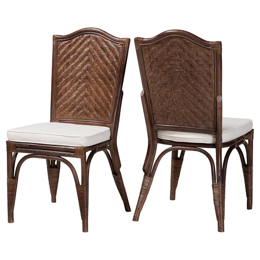 bali & pari - MahdisDining Chair in Coffee Bean - WS231-Coffee Bean/Rattan-Cushion-DC view 1