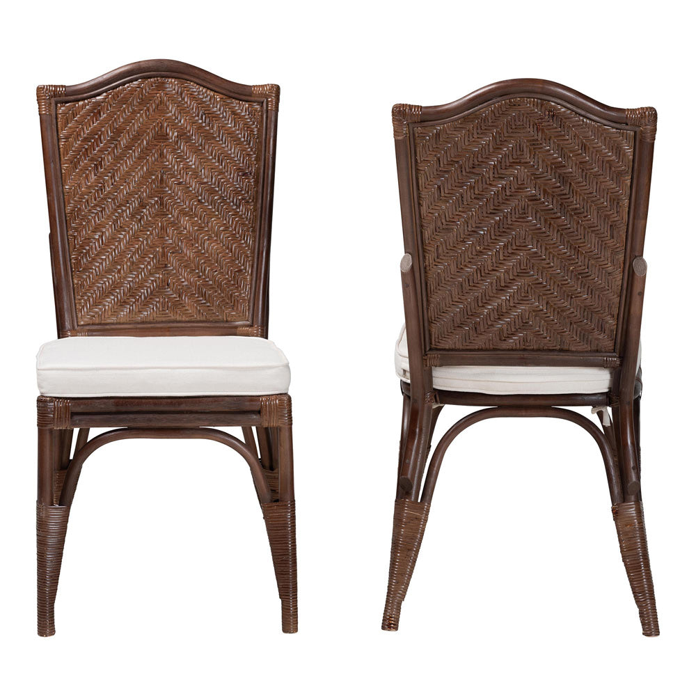bali & pari - MahdisDining Chair in Coffee Bean - WS231-Coffee Bean/Rattan-Cushion-DC view 2