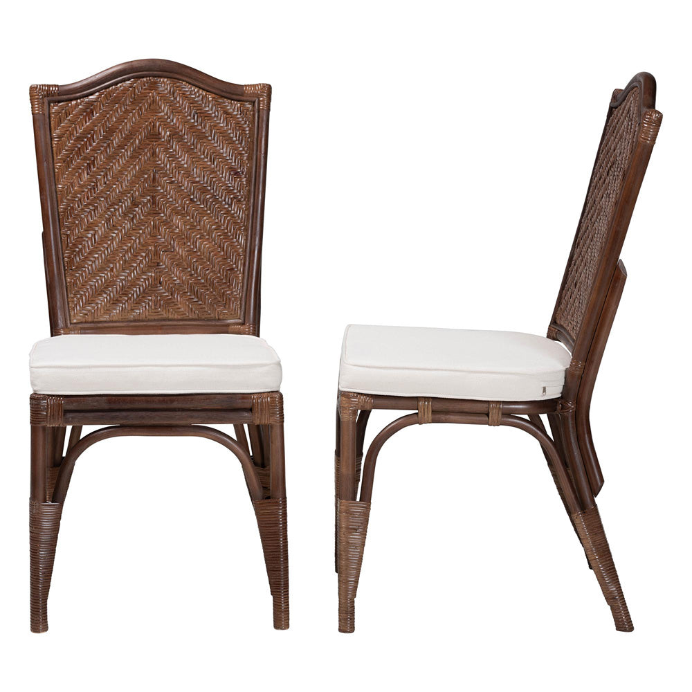 bali & pari - MahdisDining Chair in Coffee Bean - WS231-Coffee Bean/Rattan-Cushion-DC view 3