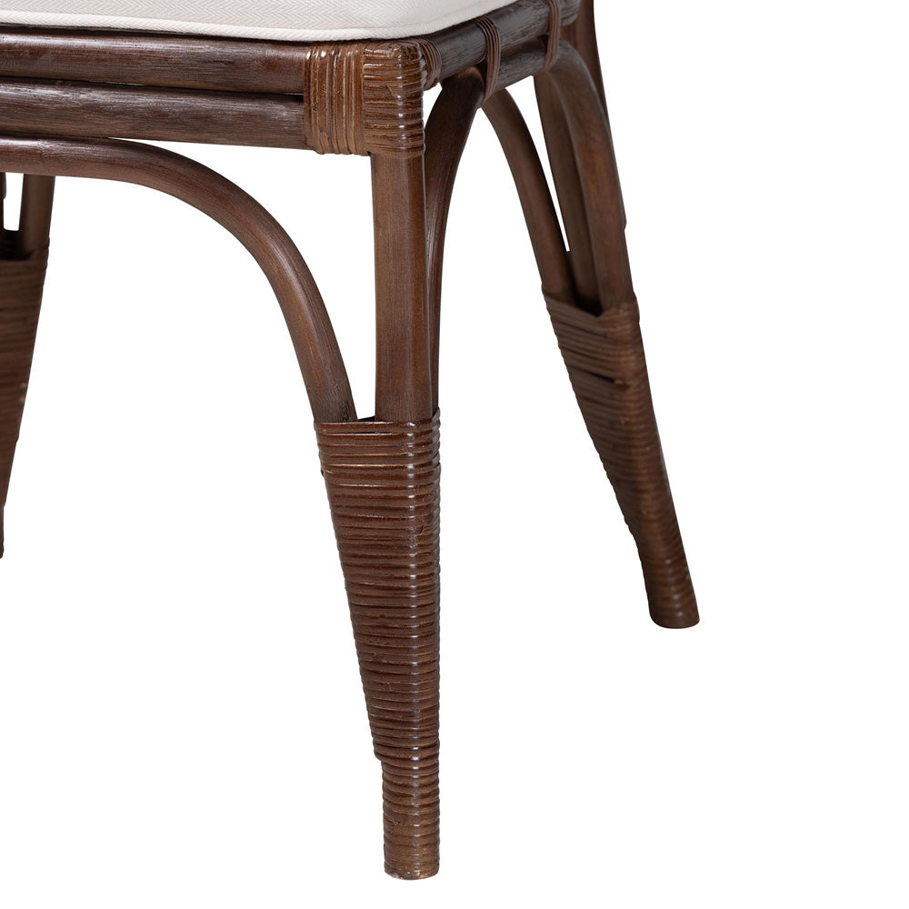 bali & pari - MahdisDining Chair in Coffee Bean - WS231-Coffee Bean/Rattan-Cushion-DC view 5