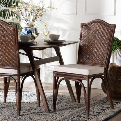 bali & pari - MahdisDining Chair in Coffee Bean - WS231-Coffee Bean/Rattan-Cushion-DC view 7