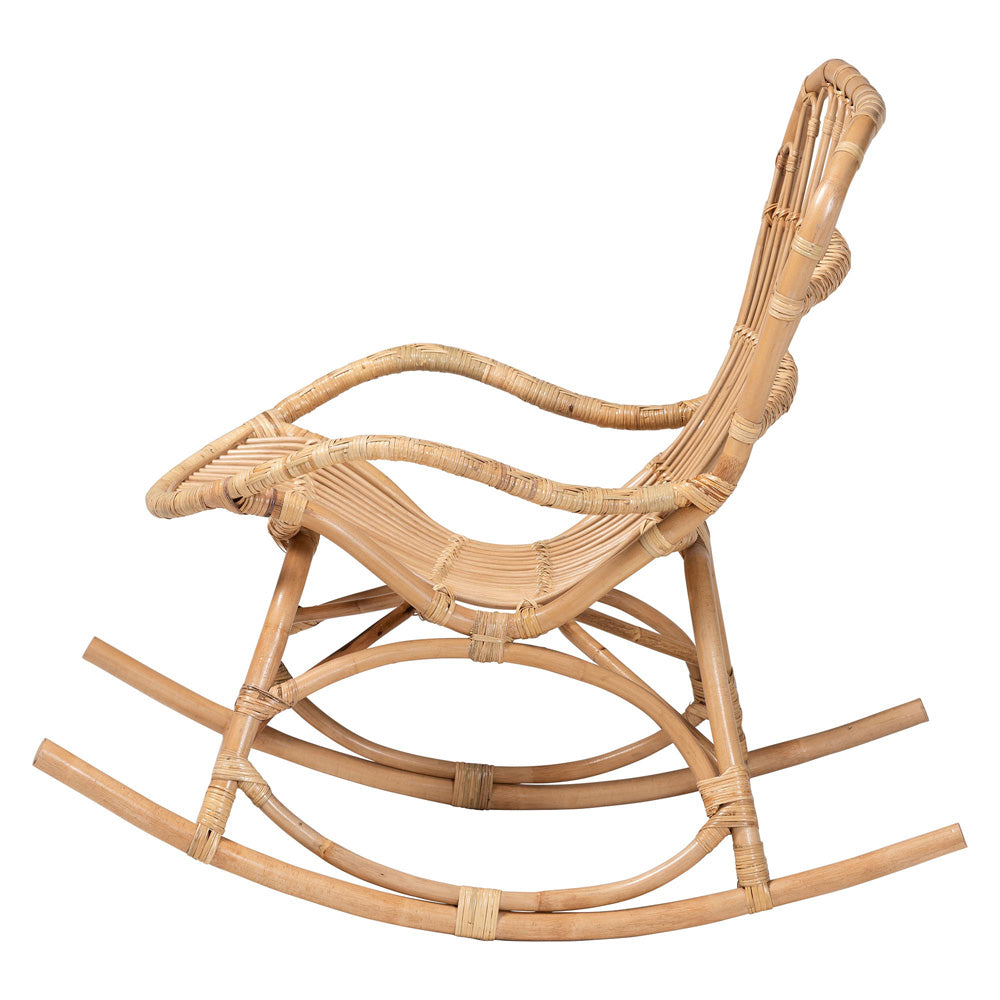 bali & pari - Mahin Rocking Chair in Light Honey - DC8005-Light Honey Rattan-RC view 3