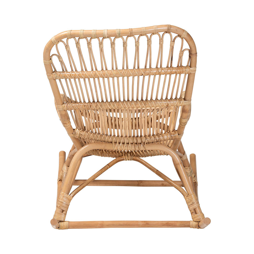 bali & pari - Mahin Rocking Chair in Light Honey - DC8005-Light Honey Rattan-RC view 4