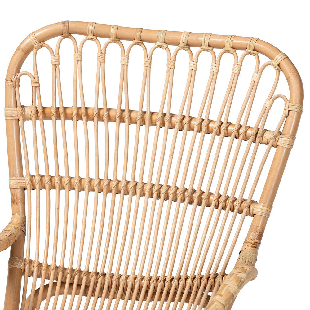 bali & pari - Mahin Rocking Chair in Light Honey - DC8005-Light Honey Rattan-RC view 5