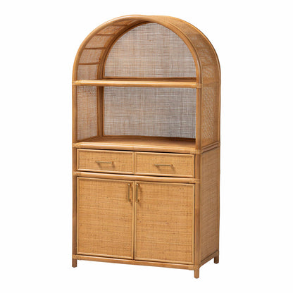 bali & pari - Mairen Storage Cabinet in Light Honey - Mairen-Light Honey Rattan-Cabinet view 1