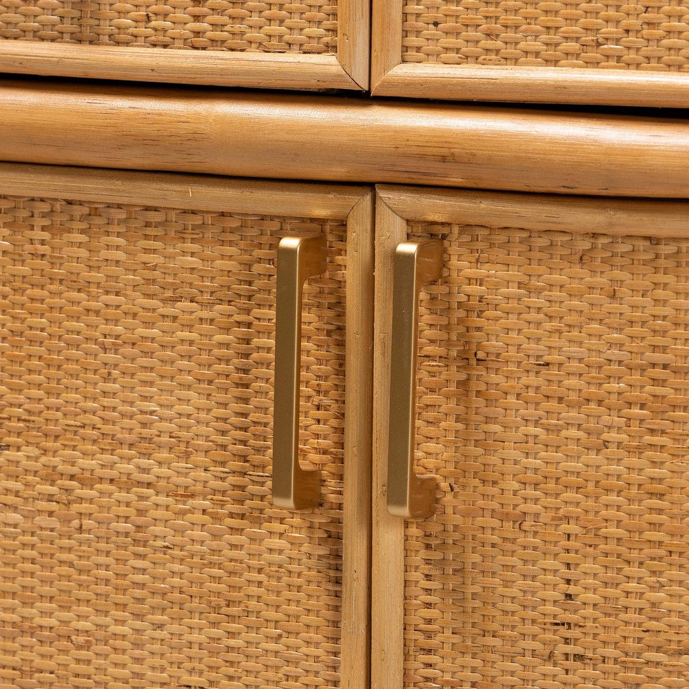 bali & pari - Mairen Storage Cabinet in Light Honey - Mairen-Light Honey Rattan-Cabinet view 7
