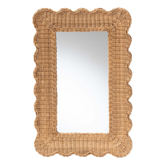 bali & pari - Makoto Mirror in Honey - WS167-Honey Rattan-Mirror view 1