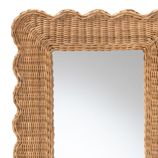 bali & pari - Makoto Mirror in Honey - WS167-Honey Rattan-Mirror view 2
