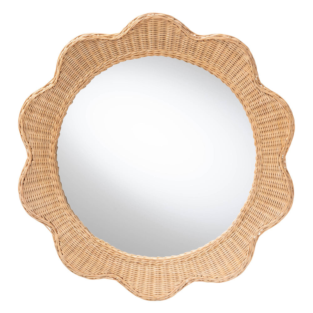 bali & pari - Makoto Mirror in Honey - WS168-Honey Rattan-Mirror view 1