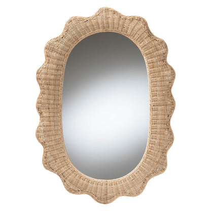 bali & pari - Makoto Mirror in Natural - WS125-Natural Rattan-Mirror view 1
