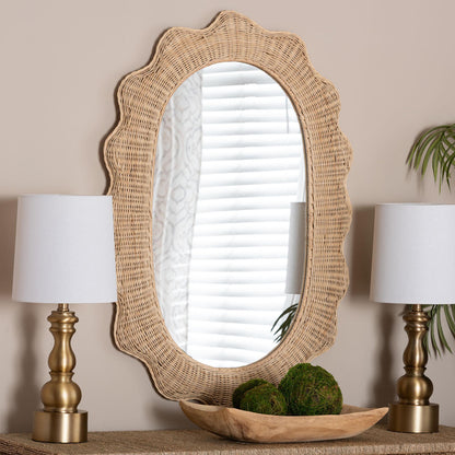 bali & pari - Makoto Mirror in Natural - WS125-Natural Rattan-Mirror view 3