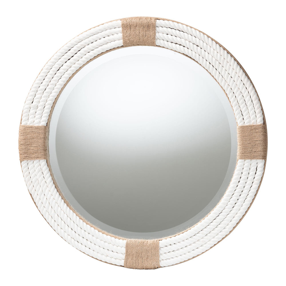 bali & pari - Makya Mirror in White/Natural Brown - F247-FT1-Mirror view 1