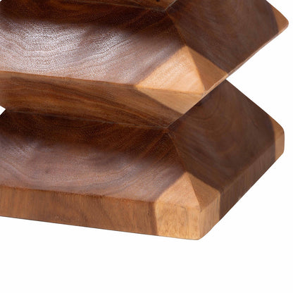 bali & pari  - Malati End Table in Natural Brown - Suar S/T 007-Natural-Side Table view 4