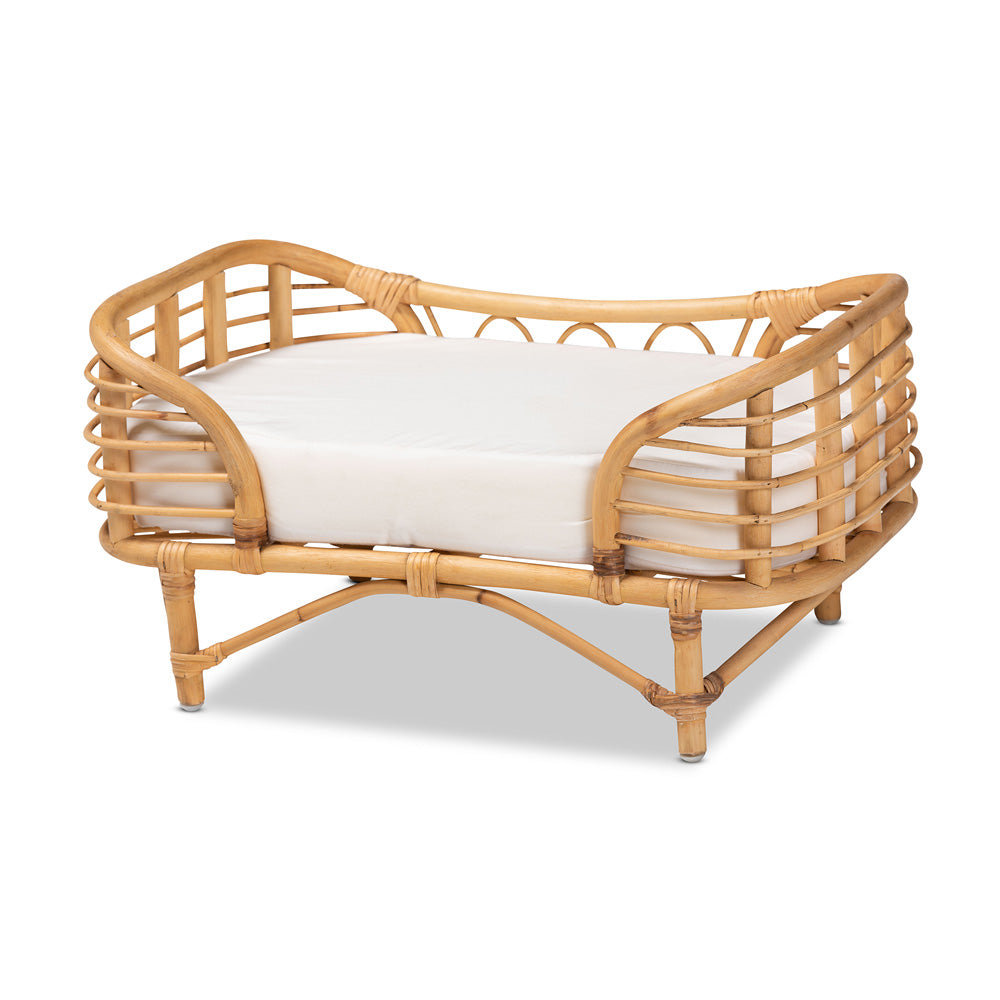 bali & pari - Malino Pet Bed in Natural Brown - Malino-Rattan-Pet Bed view 1