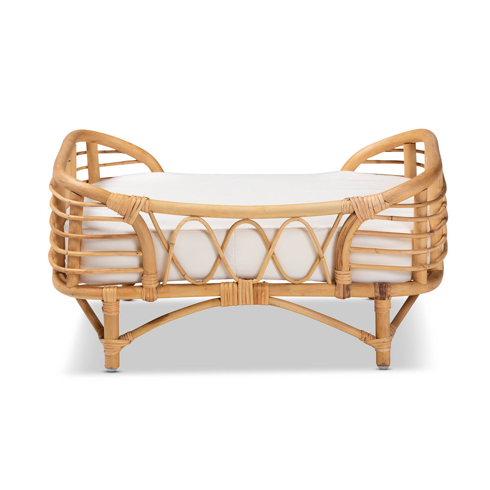 bali & pari - Malino Pet Bed in Natural Brown - Malino-Rattan-Pet Bed view 4