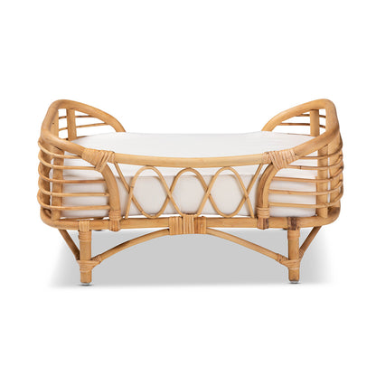 bali & pari - Malino Pet Bed in Natural Brown - Malino-Rattan-Pet Bed view 4