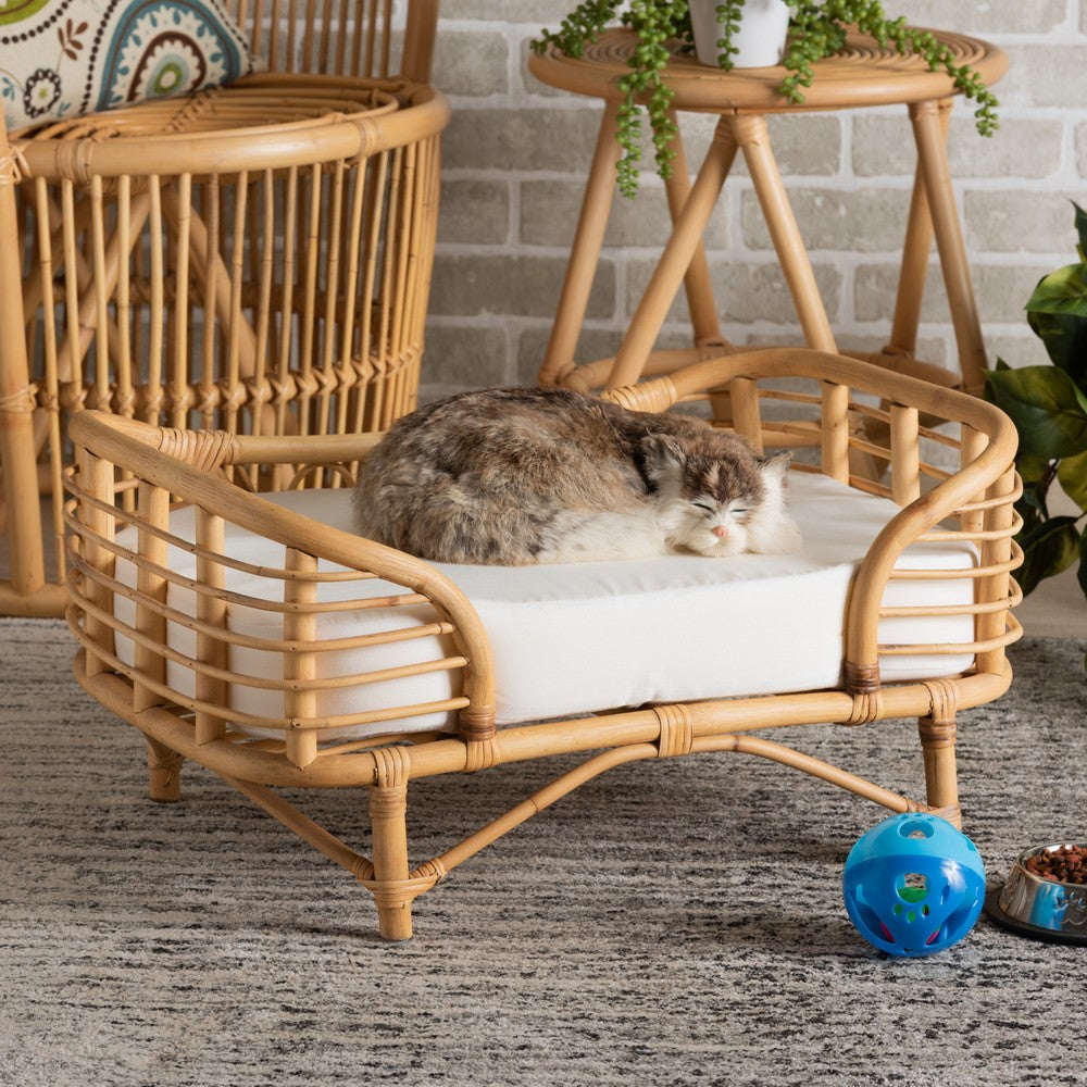 bali & pari - Malino Pet Bed in Natural Brown - Malino-Rattan-Pet Bed view 7