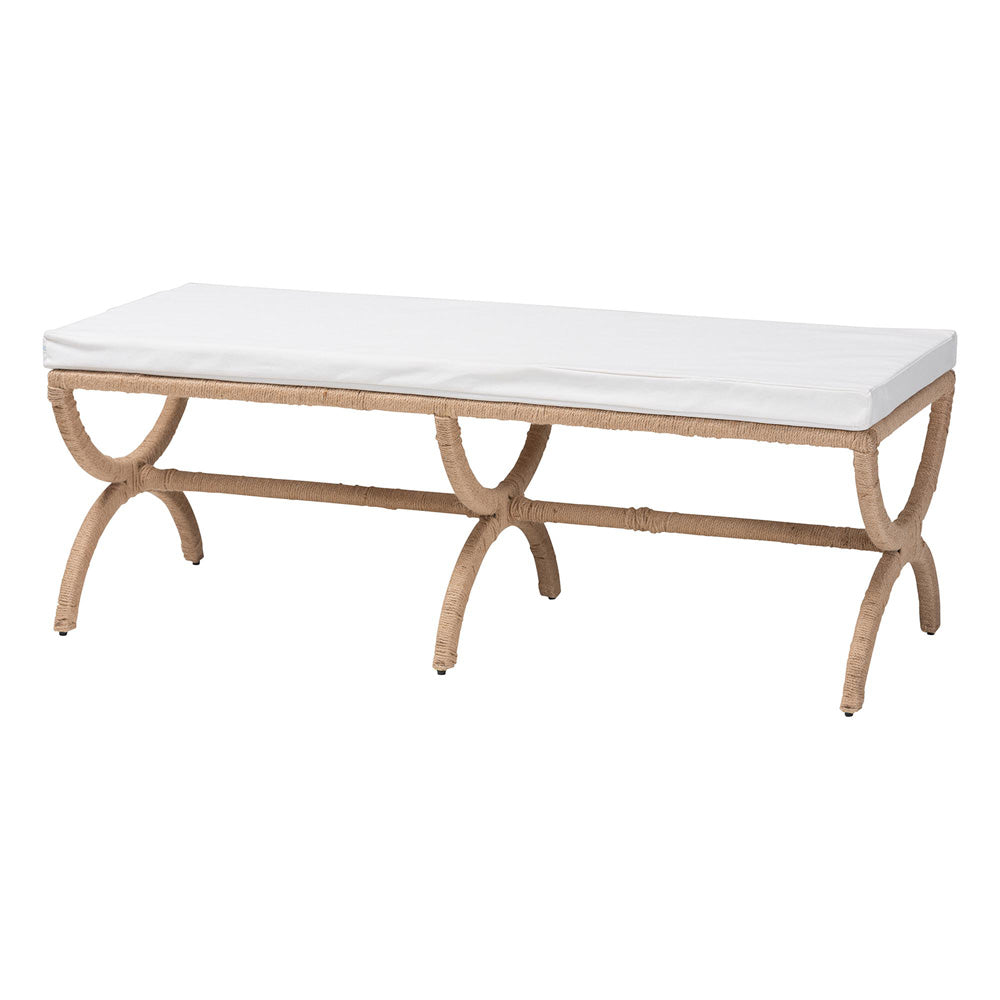 bali & pari - Maliyah Bench in Natural Brown  - F242-FT22-Bench view 1