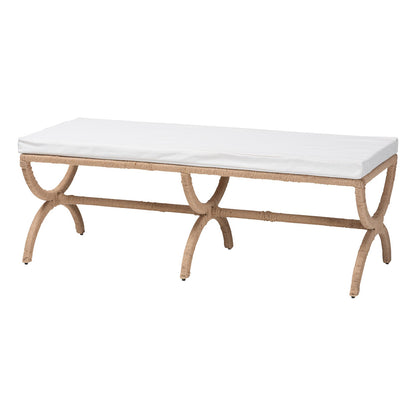 bali & pari - Maliyah Bench in Natural Brown  - F242-FT22-Bench view 1