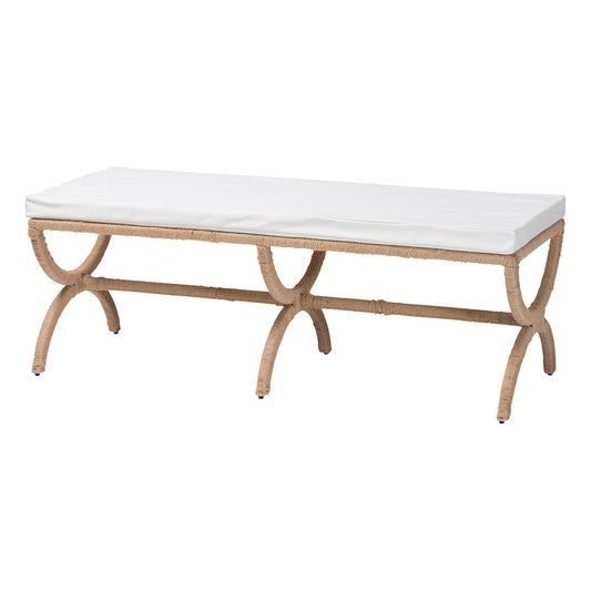 bali & pari - Maliyah Bench in Natural Brown  - F242-FT22-Bench view 1
