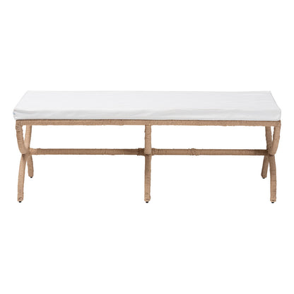 bali & pari - Maliyah Bench in Natural Brown  - F242-FT22-Bench view 2