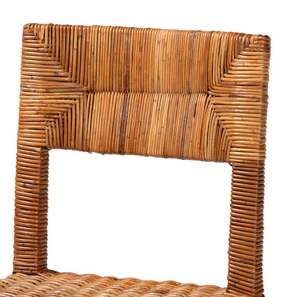 bali & pari - Manrico Set of 2 Dining Chairs in Dark Brown/Natural Brown - MD39533-Mango Wood-DC view 4