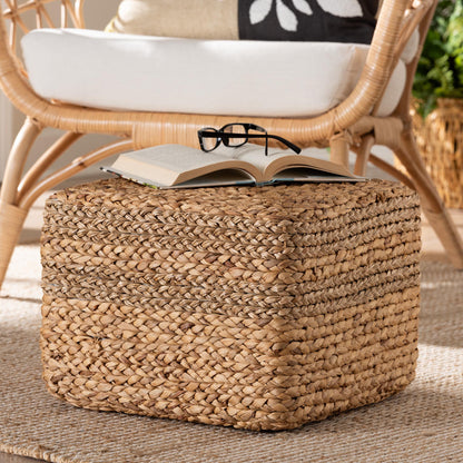 bali & pari - Marella Footstool in Natural Brown - F234-FT4-Seagrass/Waterhyacinth-Stool view 5