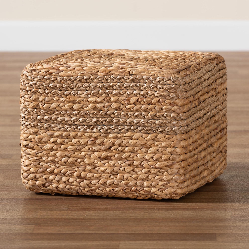 bali & pari - Marella Footstool in Natural Brown - F234-FT4-Seagrass/Waterhyacinth-Stool view 6