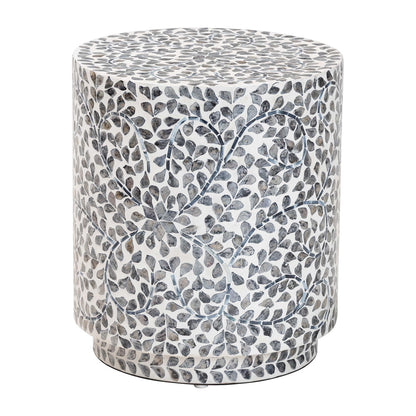 bali & pari - Marilla Footstool in Mosaic Black/White - F242-FT14-Stool view 1
