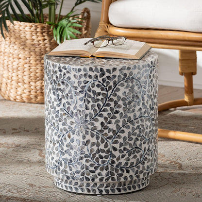 bali & pari - Marilla Footstool in Mosaic Black/White - F242-FT14-Stool view 5