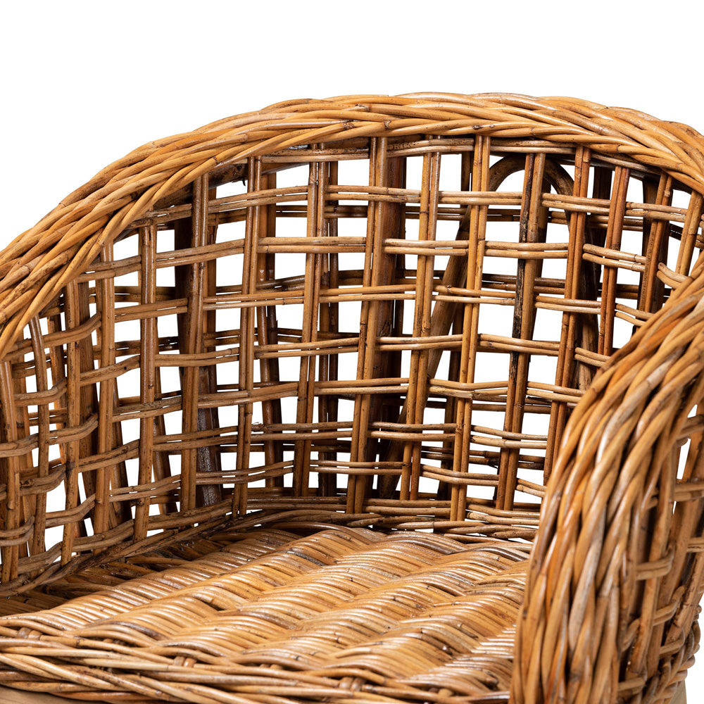 bali & pari - Mario Set of 2 Bar Stools in Natural Brown/Brown - Mario-Rattan-BS view 4